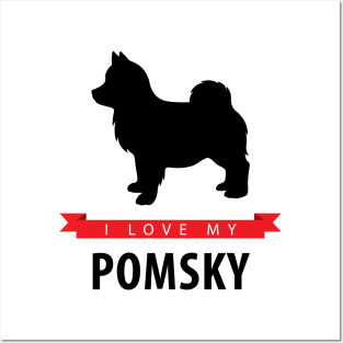 I Love My Pomsky Posters and Art